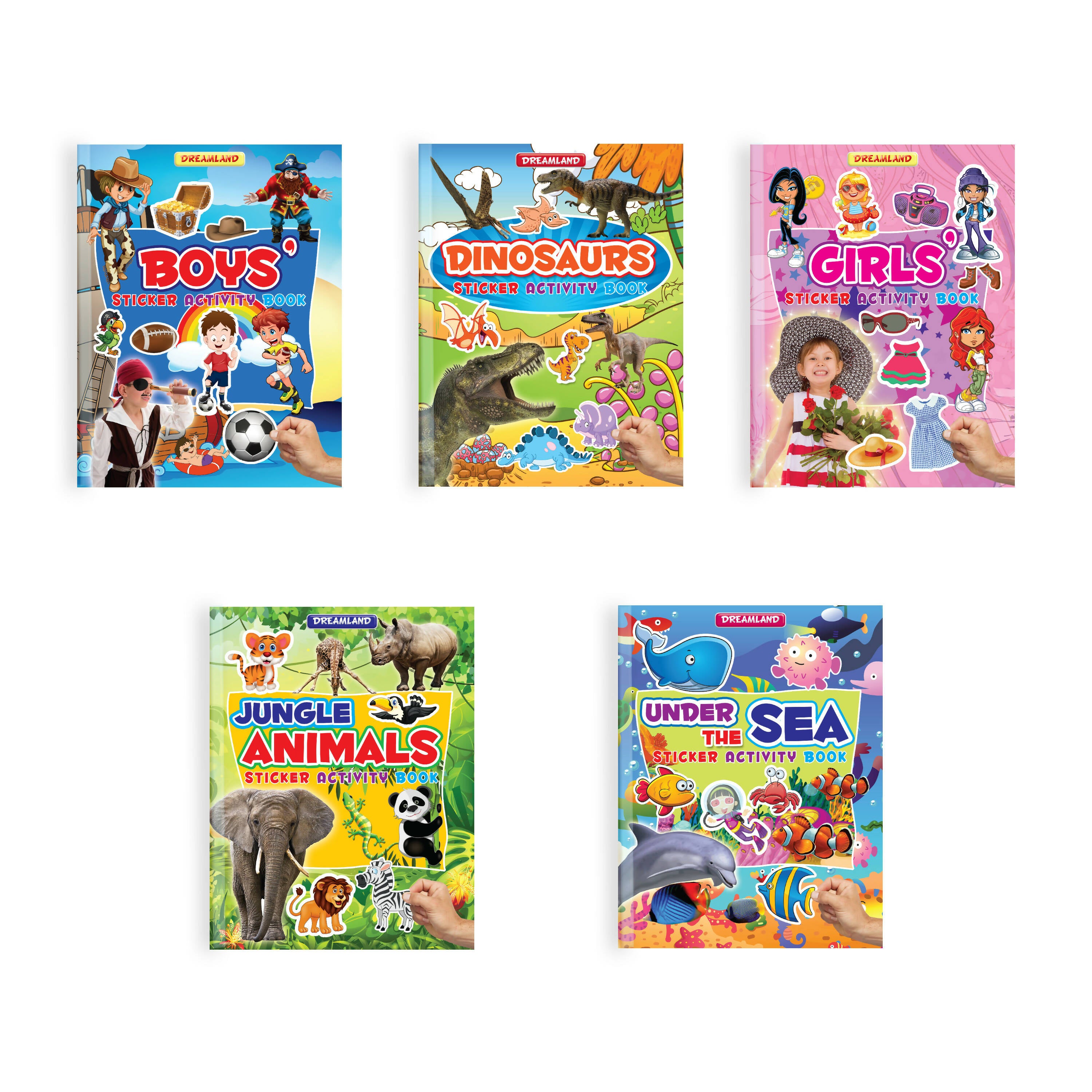 Dreamland Sticker Activity Book - Pack (5 Titles) - Distacart