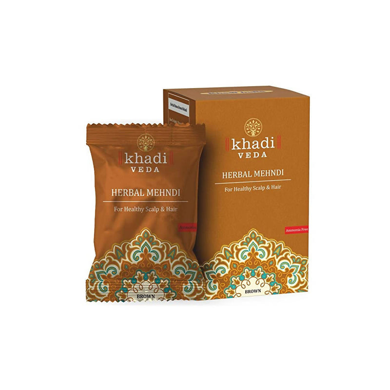 Khadi Veda Brown Herbal Mehndi For Healthy Scalp &amp; Hair