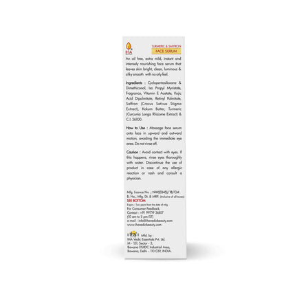 Iha Gold Fluoresce Face Serum with Turmeric & Saffron - Distacart