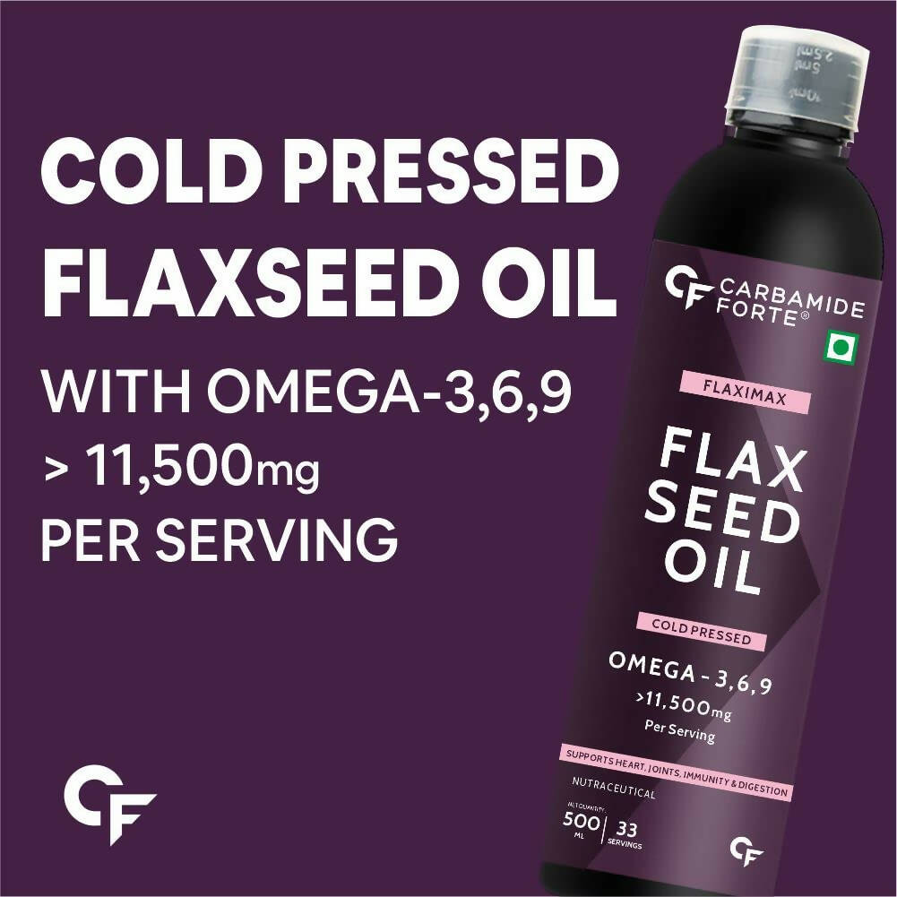 Carbamide Forte Flaxseed Omega 3 6 9 Oil for Eating Skin & Hair Growth - Distacart