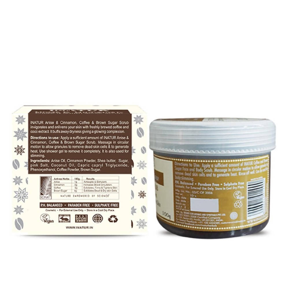 Inatur Coffee & Brown Sugar Face & Body Scrub - Anise & Cinnamon