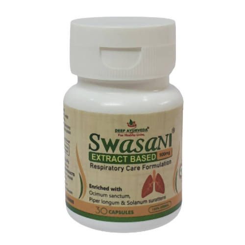 Deep Ayurveda Swasani 500mg Veg Capsules - Distacart