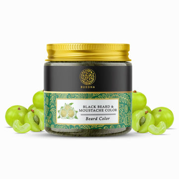 Buddha Natural Beard & Moustache Black Color - Distacart