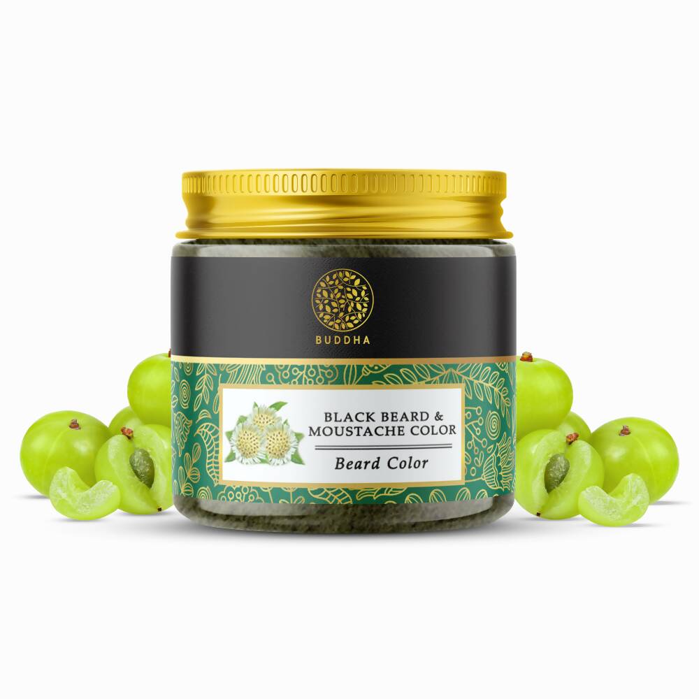 Buddha Natural Beard & Moustache Black Color - Distacart
