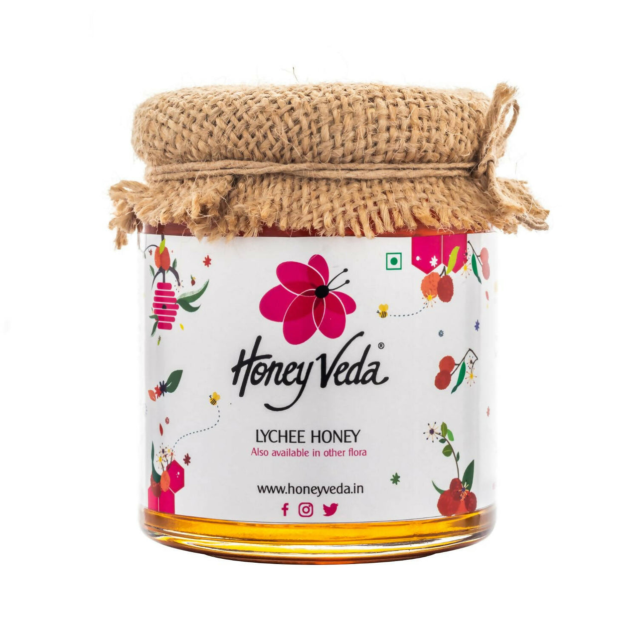 HoneyVeda Premium Raw Lychee Honey - Distacart