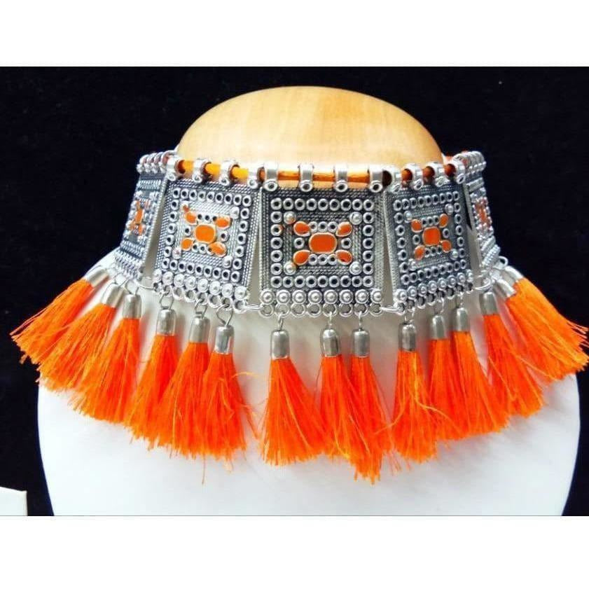 Latest traditional Jwellery set for women Color-Orange