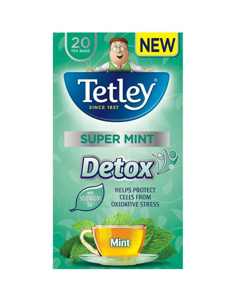 Tetley Super Mint Detox Tea Bags - Distacart