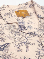 Thumbnail for Off White Relaxed Floral Opaque Printed Casual Resort Shirt - Mahotsav - Distacart