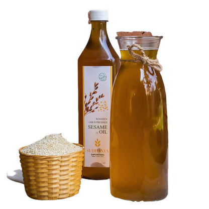Sudhanya Sesame Oil - Wooden Cold Pressed - Distacart