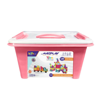 Kipa MagPlay Centurian 100 Pieces Magnetic Tiles Set Constructing and Creative Learning Educational Stem Toy with Smart Outdoor BagPack Kids - Distacart