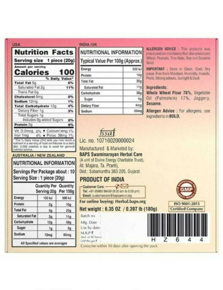 Baps Amrut Bhakhri Jaggery - Distacart