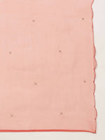 Thumbnail for Orange Chinon Silk Embroidered Straight Kurta with Trouser & Dupatta - Salimar - Distacart