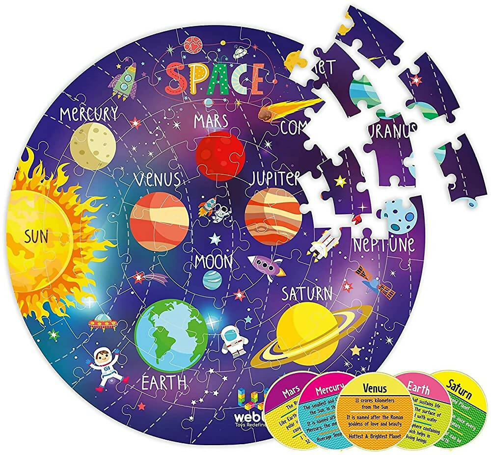 Webby Amazing Outer Space Solar System 60 Pieces Jigsaw Floor Puzzle - Distacart