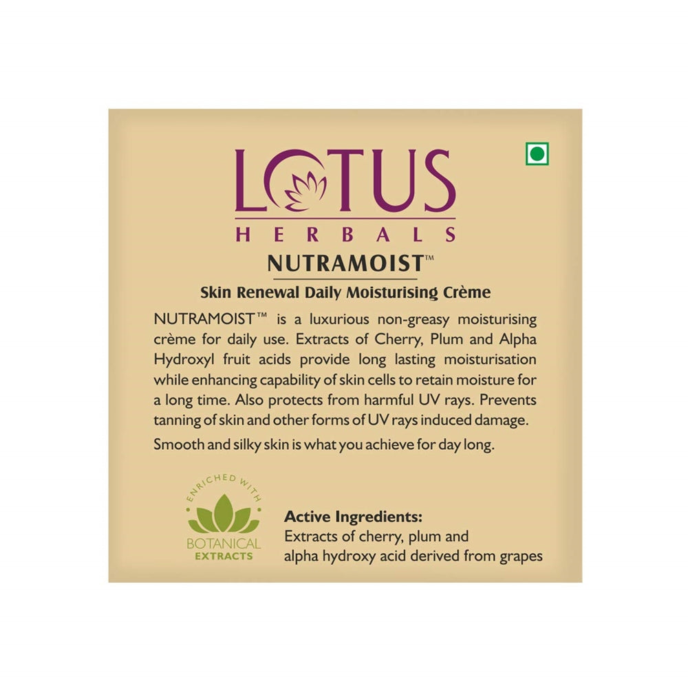 Lotus Herbals Nutramoist Skin Renewal Daily Moisturising Creme 