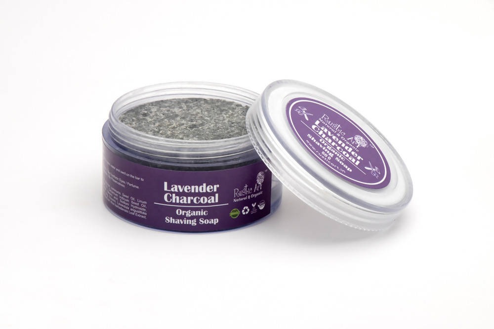 Rustic Art Lavender Charcoal Organic Shaving Soap - Distacart