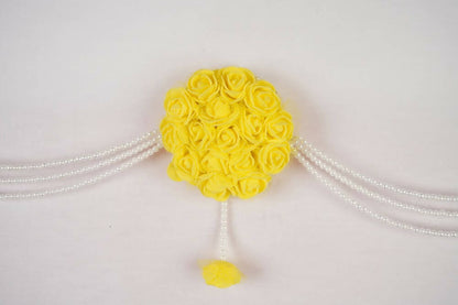 Kundan HandiKrafts Yellow Rose Bunch Thoranna - Distacart