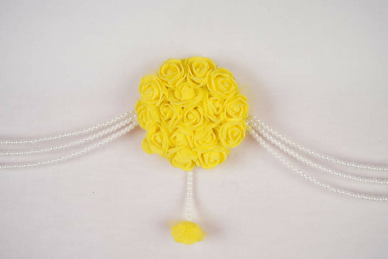 Kundan HandiKrafts Yellow Rose Bunch Thoranna - Distacart