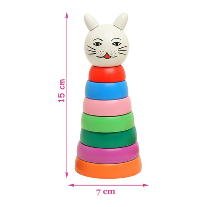 Matoyi Trapezium Rattle & Cat Stacker & Flat disk Rattle & Color Bowling Pin For Kids - Distacart