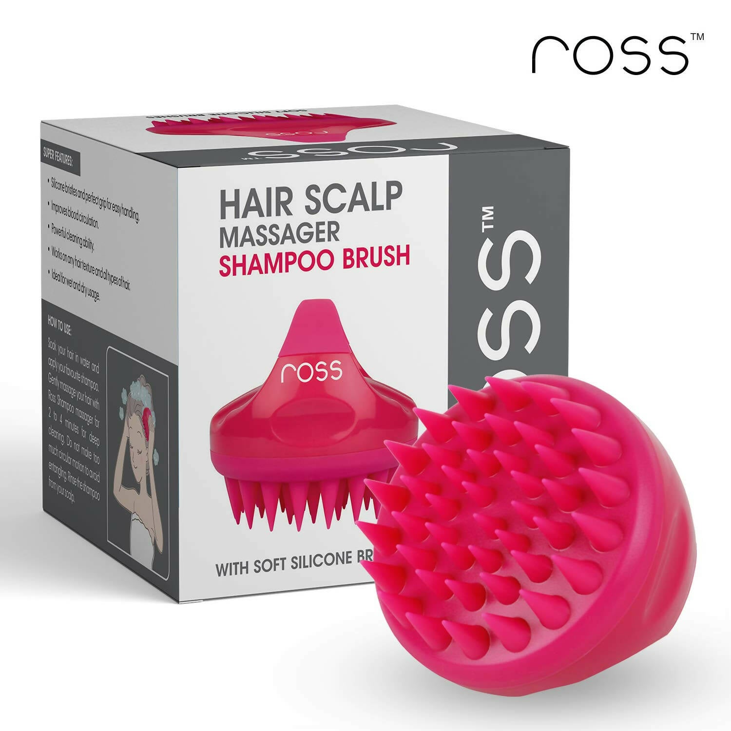 Ross Hair Scalp Massager Shampoo Brush - Distacart