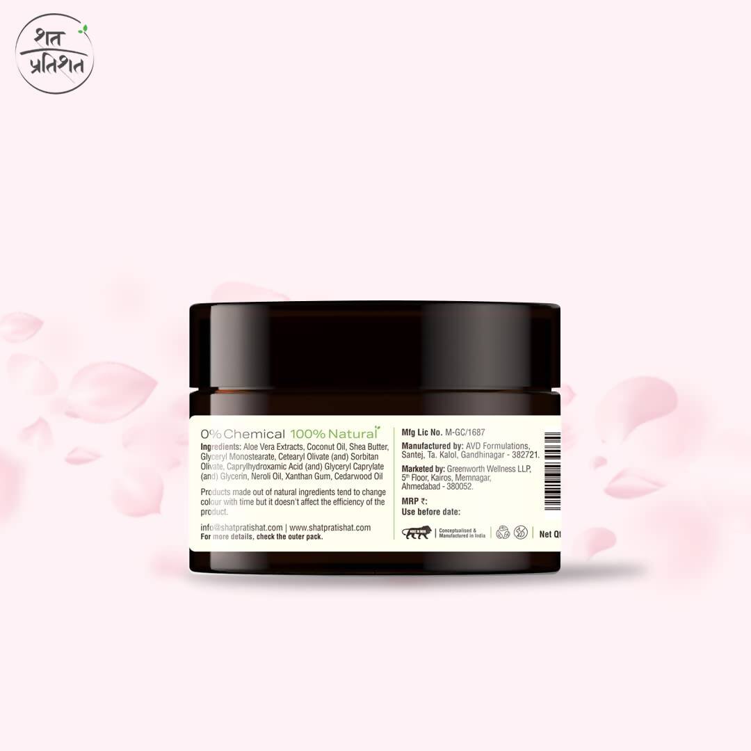 Shat Pratishat Natural Face Cream - Rose Oil - Distacart