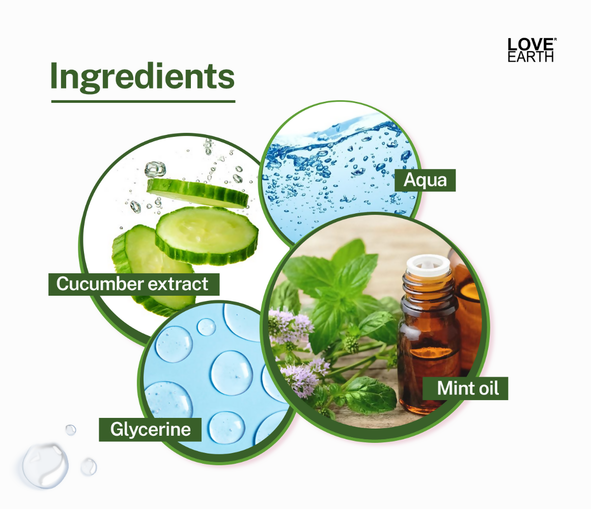 Love Earth Cucumber & Mint Face Mist - Distacart