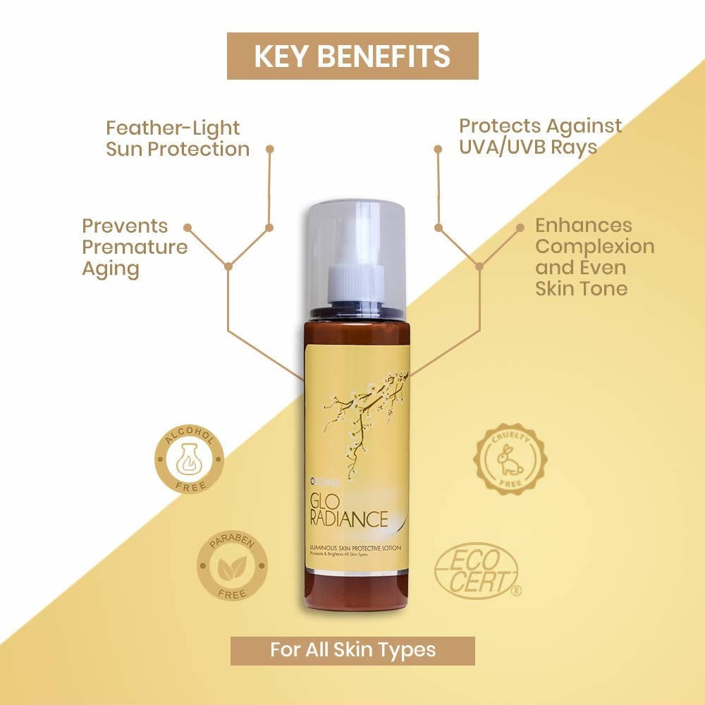 Key Benefits Ozone Glo Radiance Luminous Skin Protective Lotion