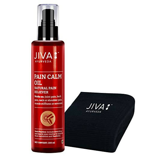 Jiva Ayurveda Pain Calm Oil & Knee Cap Combo - Distacart