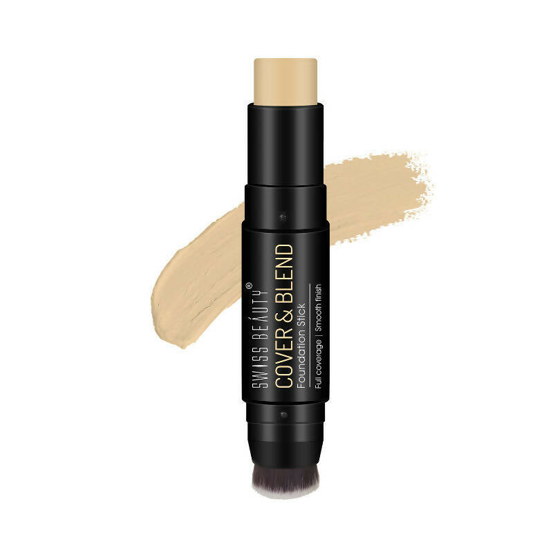 Swiss Beauty Cover & Blend Stick Foundation - 02 Fair Buff - Distacart