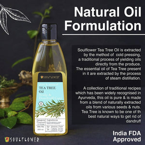 Soulflower Pure & Natural Tea Tree Oil Scalp & Dandruff Care benefits