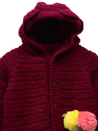 Thumbnail for Chutput Kids Maroon Coloured Solid Pullover For Baby Boys Sweater For Baby Boys - Distacart
