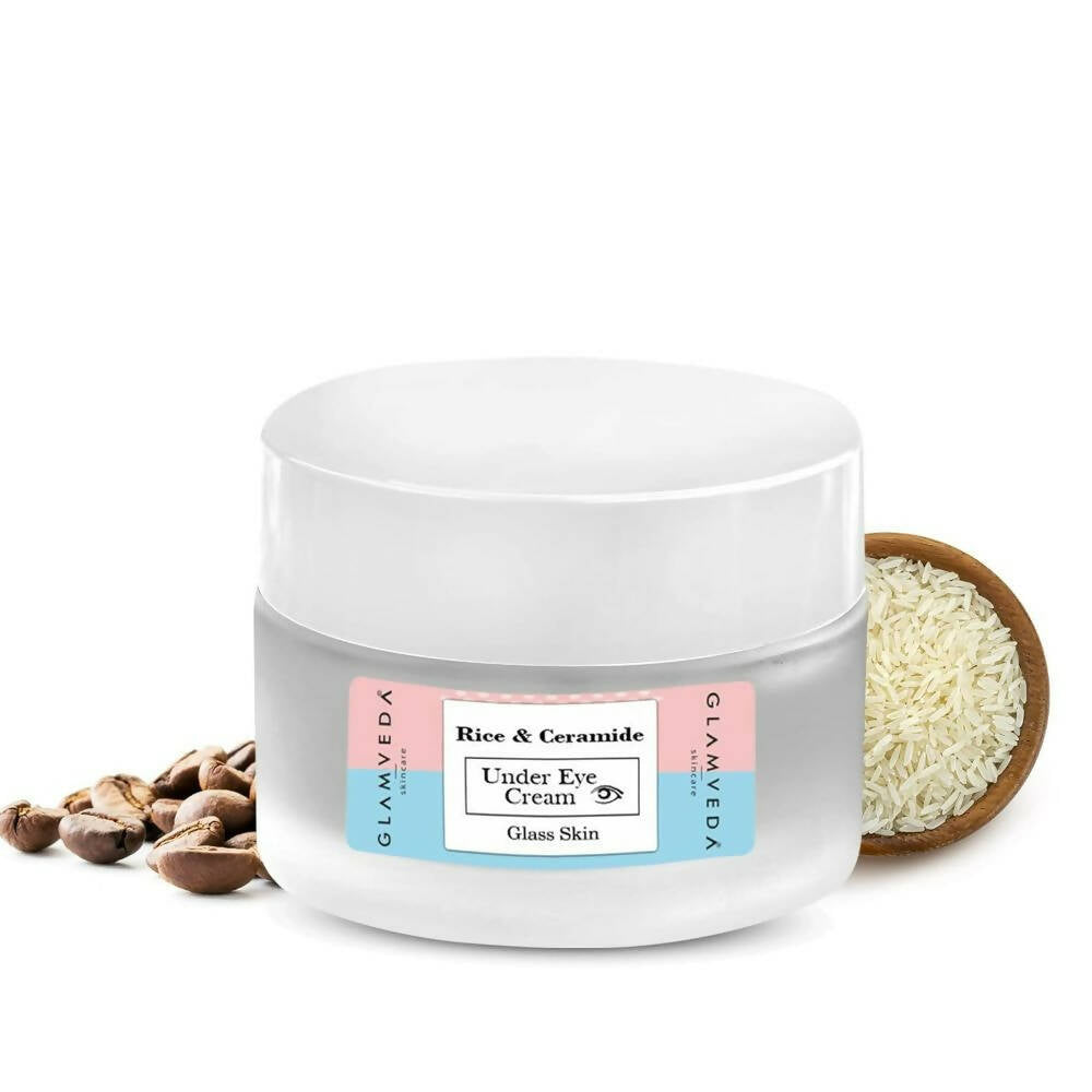 Glamveda Glass Skin Rice & Ceramide Under Eye Cream - Distacart