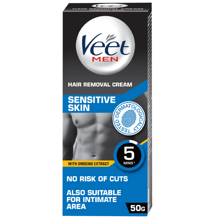 Veet Hair Removal Cream for Men - Sensitive Skin - Distacart