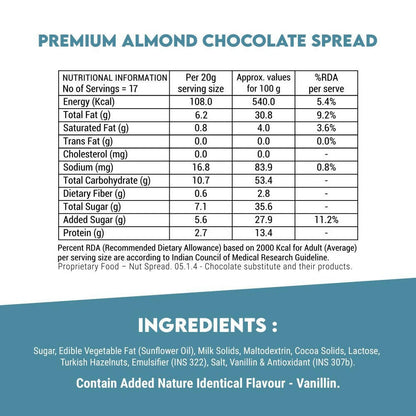 Happilo Premium Chocolate Almond Spread - Distacart