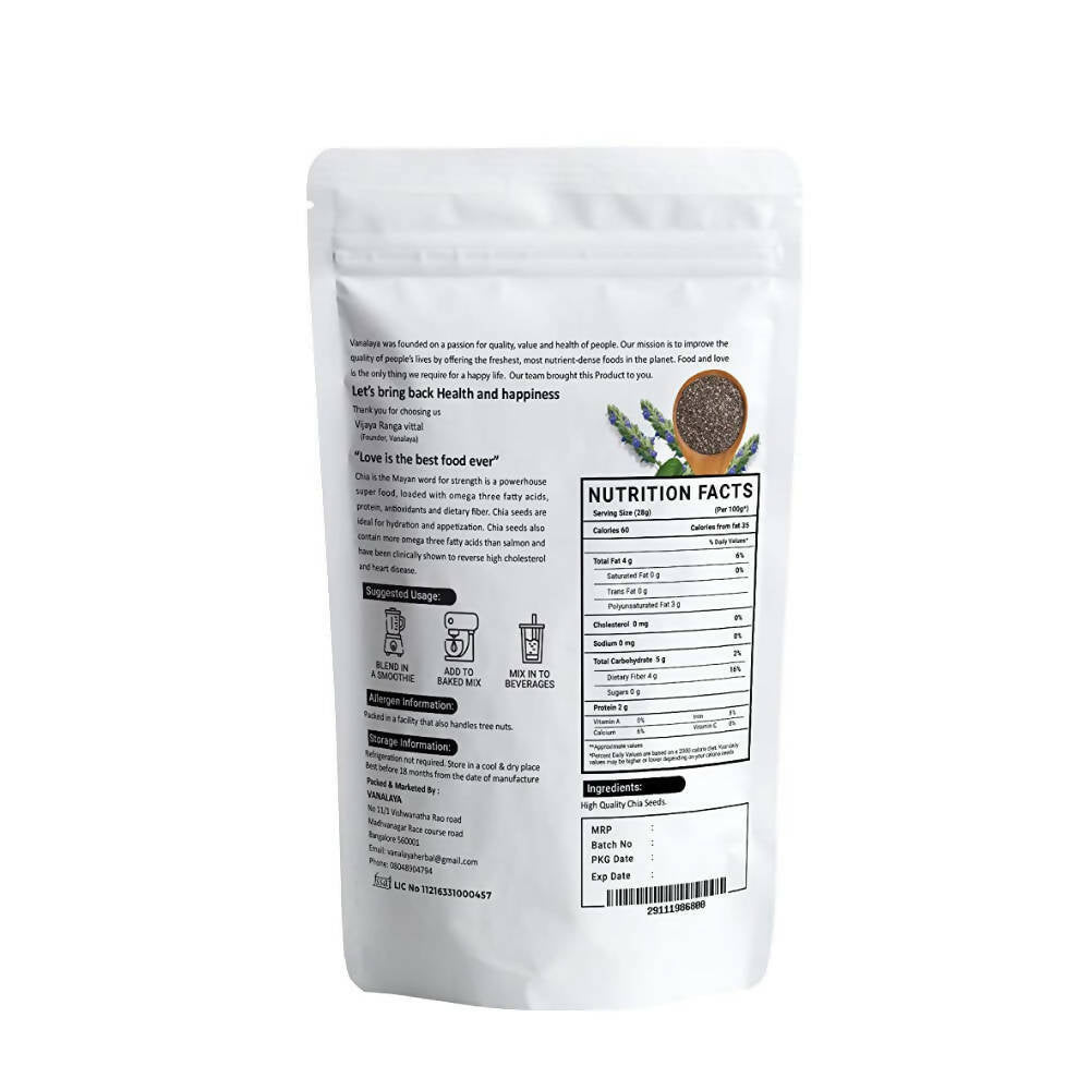 Vanalaya Organic Chia Seeds - Distacart