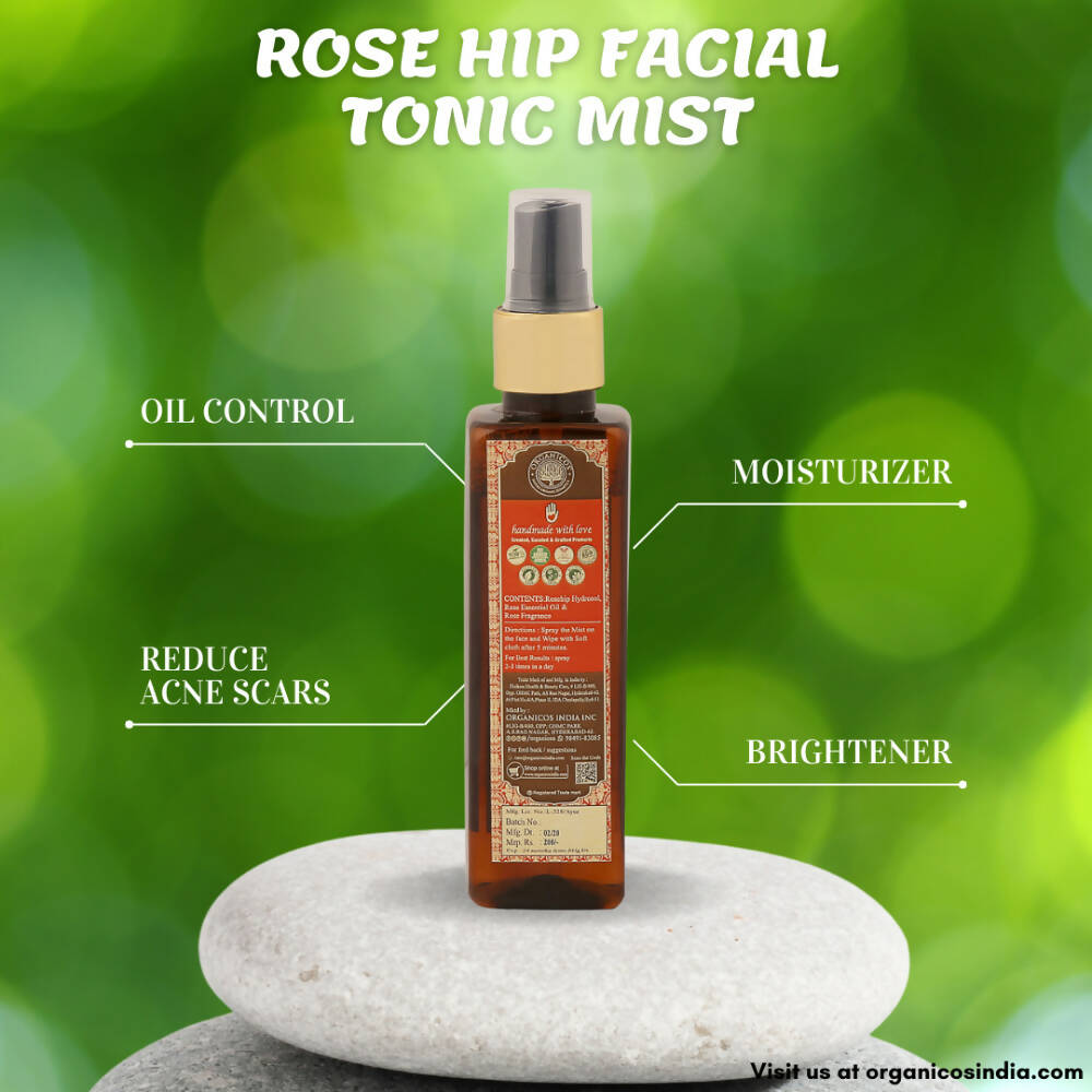 Organicos Rose Hip Facial Tonic Mist - Distacart