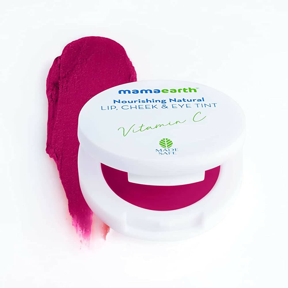 Mamaearth Nourishing Natural Lip Cheek & Eye Tint with Vitamin C & Rose - Distacart