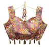 Vamika Wine Red Banglori Silk Digital Print And Embroidery Blouse - Distacart