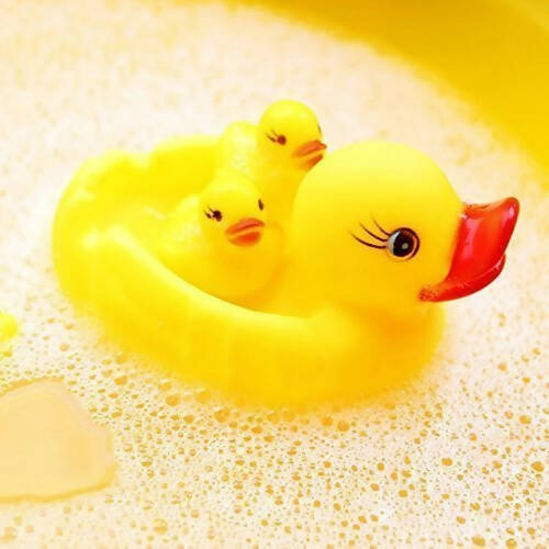 ToysBuddy Baby Bathing Rubber Squeaky Ducks Floating Play Water Pool Tub Toys (Yellow) - Distacart