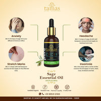 Thumbnail for Tamas Pue Ayurveda 100% Organic Sage Essential Oil- - USDA Certified Organic - Distacart