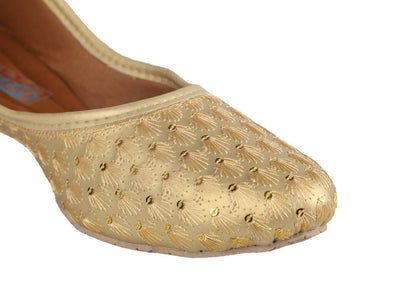 Tiny Bugs Girls Sequin Detailing Ethnic Juttis - Gold - Distacart