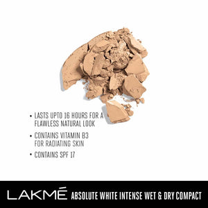 Lakme Absolute White Intense Wet and Dry Compact - Beige Honey - Distacart