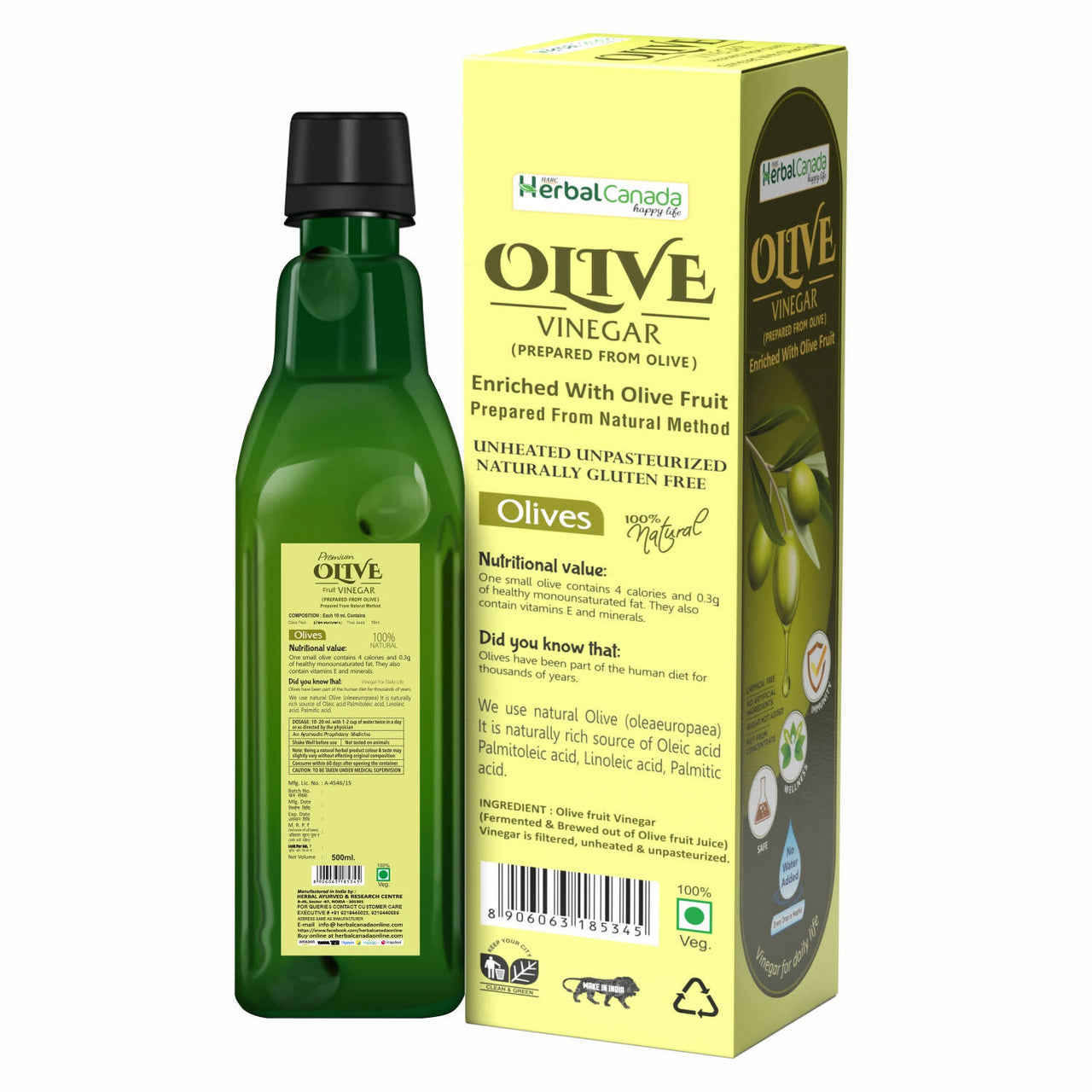 Herbal Canada Olive Vinegar - Distacart