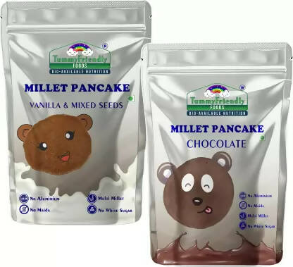 TummyFriendly Foods Millet Pancake Mix Combo - Chocolate, Seeds Healthy Breakfast - Distacart