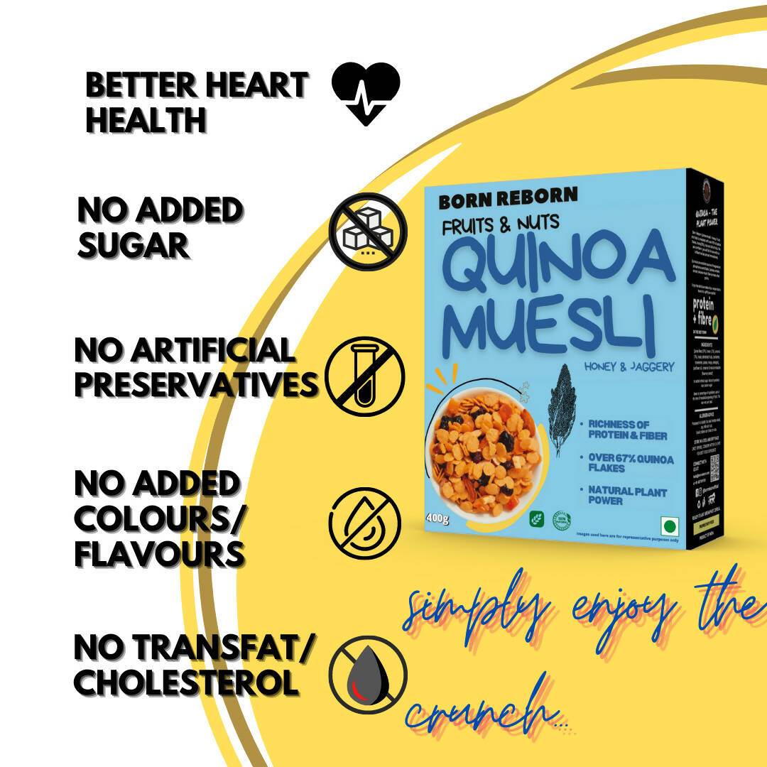 Born Reborn Quinoa Muesli with Honey Fruits and Nuts - Distacart