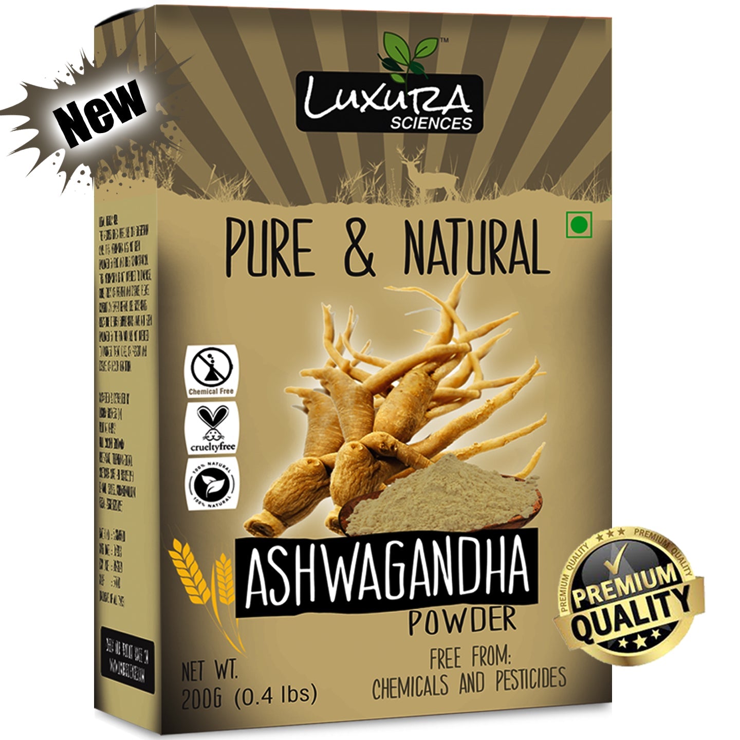 Luxura Sciences Natural Ashwagandha Powder - Distacart