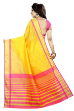 Thumbnail for Vamika Yellow Cotton Silk Weaving Saree - Distacart