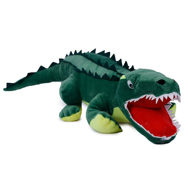 Webby Soft Crocodile with Open Mouth Stuffed Animal Plush Green Toy - 72 cm - Distacart
