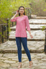 Juniper Women Pink Georgette Printed High-Low Tunic - Distacart