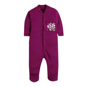 Daddy - G Rompers/Sleepsuits/Jumpsuit /Night Suits for New Born Babies - Purple - Distacart