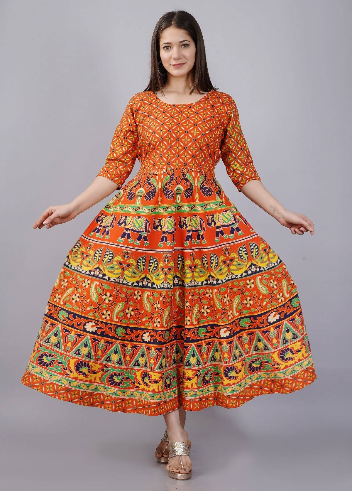 Vamika Multicolor Cotton Printed Party/Casual Wear Kurti (GAM25K)